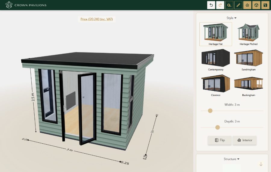 Crown Pavilions 3D-Konfigurator