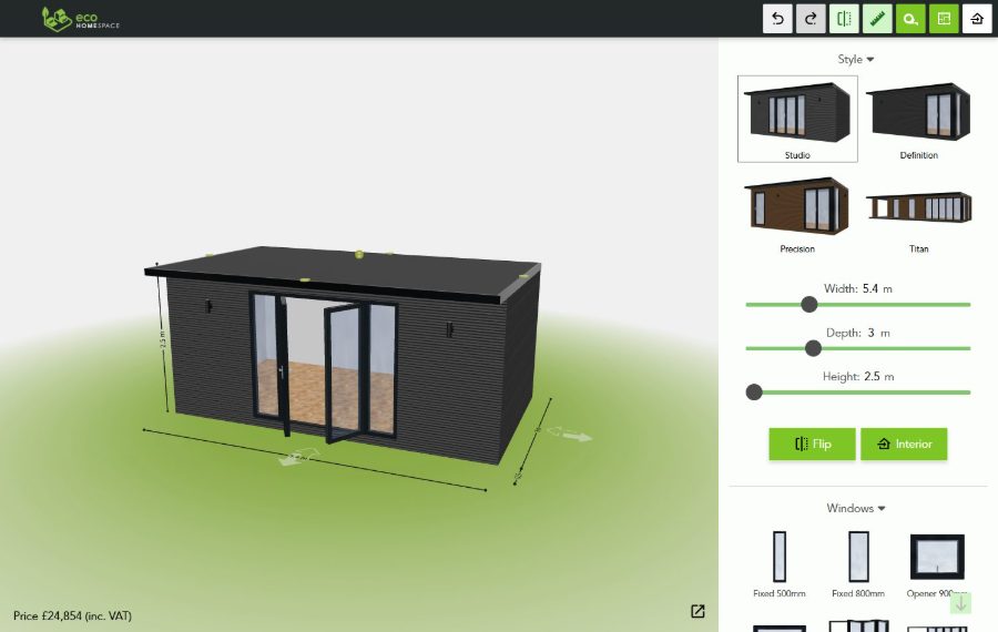 Eco Home Space 3D-Konfigurator