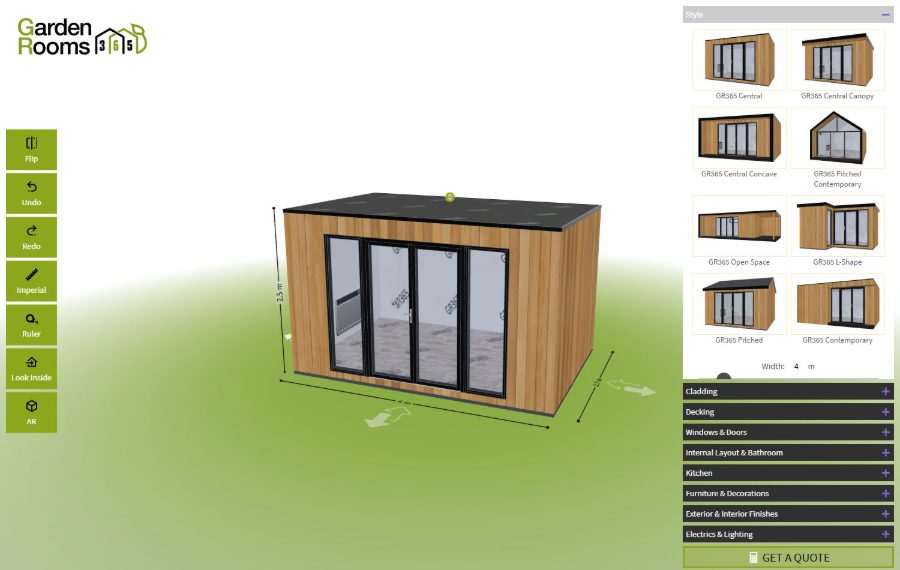 Garden Rooms 365 3D-Konfigurator