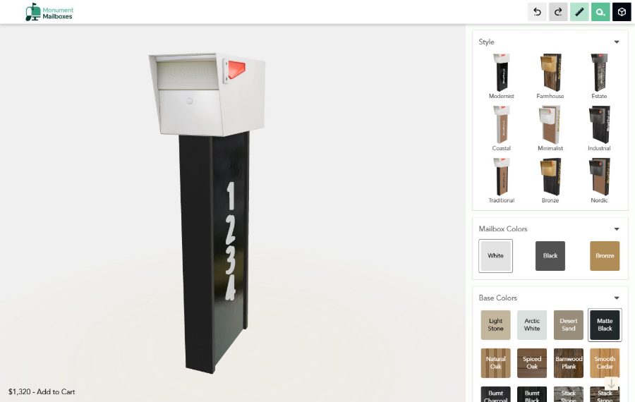 Mailboxes Configurator 3D-Konfigurator