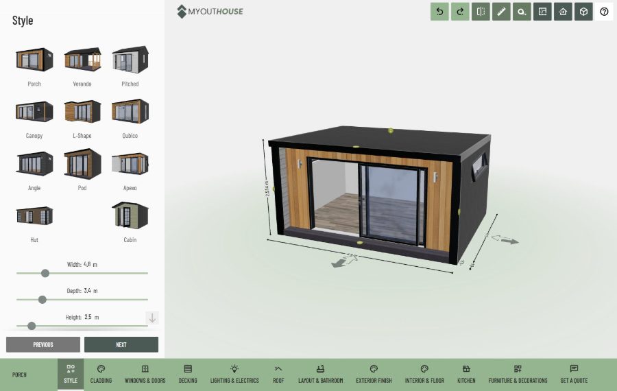 My Outhouse 3D-Konfigurator