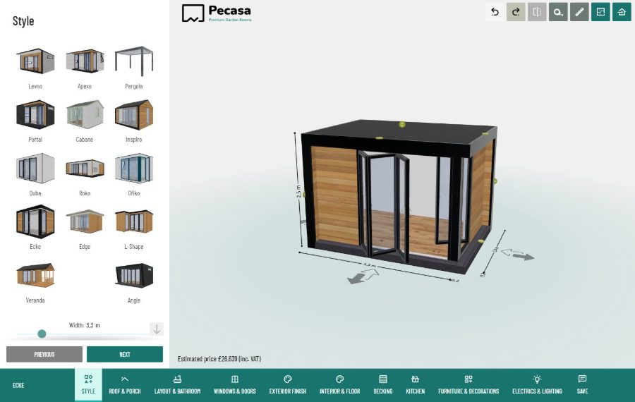 Pecasa 3D-Konfigurator