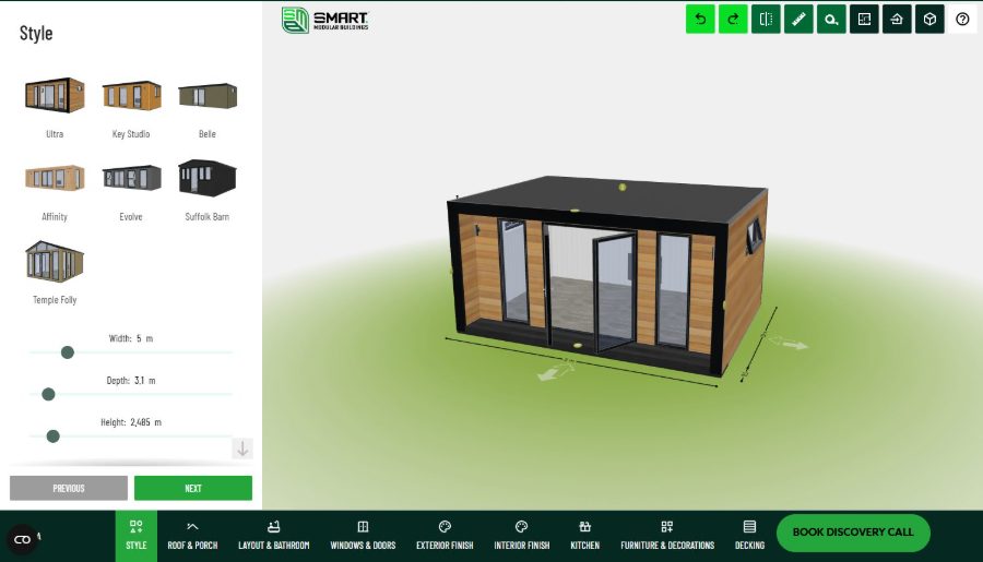 Smart Garden Offices 3D-Konfigurator