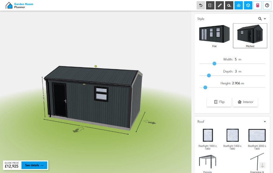 Steel Sheds Planner 3D-Konfigurator